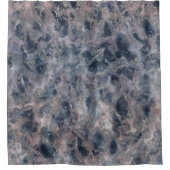 ブルー&赤面バラピンク抽象芸術水色の染み シャワーカーテン (正面)