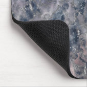 ブルー&赤面バラピンク抽象芸術水色の染み マウスパッド (コーナー)