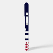 ブルー |赤 |白いストライプ航海のいかり Case-Mate iPhoneケース (裏面 / 左)