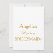 ブルー&金ゴールドとハートは私の花嫁I 招待状 (裏面)