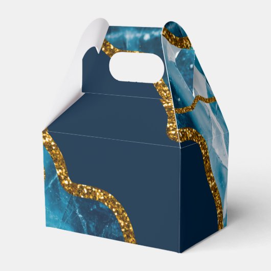 ブルー&金ゴールドアゲートゲードグリッターサンキュー フェイバーボックス (裏面サイド)