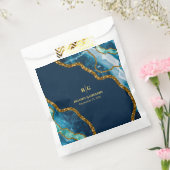 ブルー&金ゴールドアゲートゲードグリッター結婚ズ フェイバーバッグ (封をした状態)