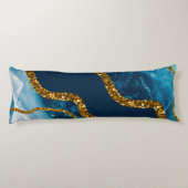 ブルー&金ゴールドアゲートゲードグリッター ボディピロー (裏面)