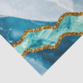 ブルー&金ゴールドアゲートゲードグリッター 薄葉紙 (詳細)