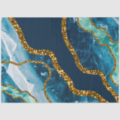 ブルー&金ゴールドアゲートゲードグリッター 薄葉紙 (正面)