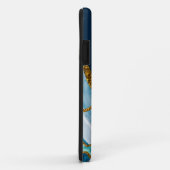 ブルー&金ゴールドアゲートゲード Case-Mate iPhoneケース (裏面/右)