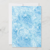 ブルー&金ゴールドアンダーザシーバプテスマリース 招待状 (裏面)