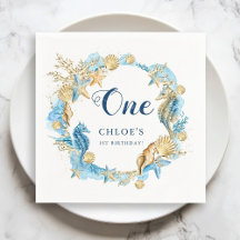 ブルー&金ゴールドアンダーザシー誕生日