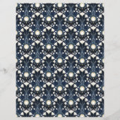 ブルー&金ゴールドアールヌーボームーンスクラップブック紙 (裏面)