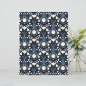 ブルー&金ゴールドアールヌーボームーンスクラップブック紙 (スタンド正面)