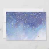 ブルー&金ゴールドウォーターカラーボーイ《キリスト教》洗礼式や命名式 招待状 (裏面)