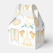 ブルー&金ゴールドウォーターカラーリトルプリンス誕生日 フェイバーボックス (裏面サイド)