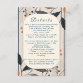 ブルー&金ゴールドエンクロージャカーモダンドのエレガンス エンクロージャーカード (正面)