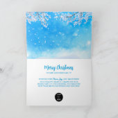ブルー&金ゴールドクリスマスエレガンス シーズンカード (内部)