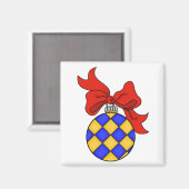 ブルー&金ゴールドクリスマスオーナメント – マグネット (正面/裏面)