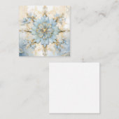 ブルー&金ゴールドクリスマススターカード ノートカード (正面/裏面)