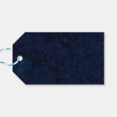 ブルー&金ゴールドグリッターアガテマーブルSweet sixteen ギフトタグ (裏面横)