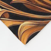 ブルー&金ゴールドサン フリースブランケット (角)