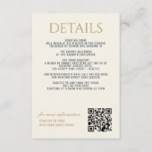 ブルー&金ゴールドシレ結婚ンツ エンクロージャーカード (正面)