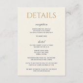 ブルー&金ゴールドシレ結婚ンツ エンクロージャーカード (正面)