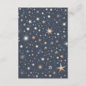 ブルー&金ゴールドシレ結婚ンツ エンクロージャーカード (裏面)