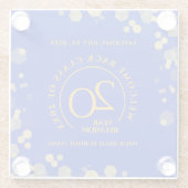 ブルー&金ゴールドスクール懇親会 ガラスコースター (裏面)