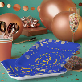 ブルー&金ゴールドスクール懇親会 ペーパープレート