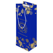 ブルー&金ゴールドスクール懇親会 ワインギフトバッグ (裏面アングル)