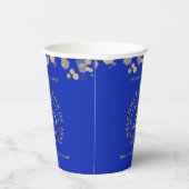 ブルー&金ゴールドスクール懇親会 紙コップ (右)