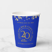 ブルー&金ゴールドスクール懇親会 紙コップ (正面)