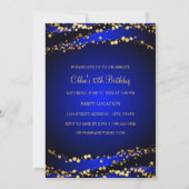 ブルー&金ゴールドスターダストキンセニェラ招待状 招待状 (裏面)