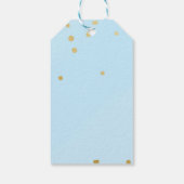 ブルー&金ゴールドドッモダンツシックなプレゼントラベル ギフトタグ (裏面)
