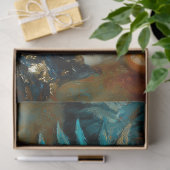 ブルー&金ゴールドドラゴンファンタジーデクページ 薄葉紙 (ギフト)