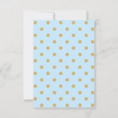 ブルー&金ゴールドド王室のットクラウンプリンスサンキューカード サンキューカード (裏面)