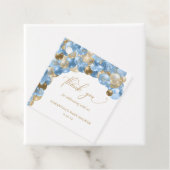 ブルー&金ゴールドバルーンアーチありがとうベイビーシャワー フェイバータグ (インサイチュ)