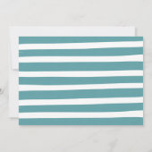 ブルー&金ゴールドパンプキンドライブバイブライダルシャワー 招待状 (裏面)