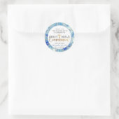 ブルー&金ゴールドファーストホーリーコミュニオンサンキュークラス ラウンドシール (バッグ)