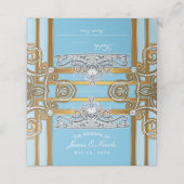 ブルー&金ゴールドプリンセスクラウンティアラパーティーシーティング プレイスカード (外部開封)