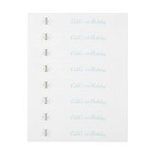 ブルー&金ゴールドボーイズONE 1st誕生日パーティー ラップアラウンド宛名ラベル (シート)