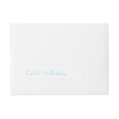 ブルー&金ゴールドボーイズONE 1st誕生日パーティー ラップアラウンド宛名ラベル (正面)