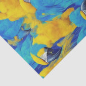 ブルー&金ゴールドマクズパターン 薄葉紙 (詳細)