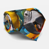 ブルー&金ゴールドマコータイ ネクタイ (ロール)