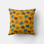 ブルー&金ゴールドマンガウルマンモスパーソナライズされた クッション (裏面)