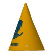 ブルー&金ゴールドマンガウルマンモスパーソナライズされた パーティーハット (右)