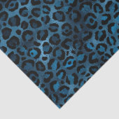 ブルー&金ゴールドレオパード系デザイン3ティッシュペーパー 薄葉紙 (詳細)