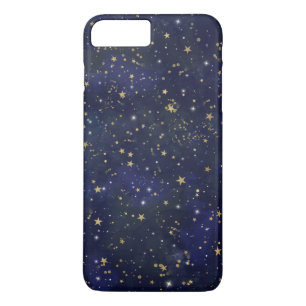 ブルー&金ゴールド天お洒落星の水色 iPhone 8 PLUS/7 PLUSケース