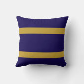 ブルー&金ゴールド航海のスストライプのロークッション クッション (裏面)