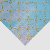 ブルー&金ゴールド虹色きらめくマーメイドパーティー 薄葉紙 (詳細)