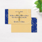 ブルー,金ゴールド,クリスチャン・クロス,ダマスクの結婚式の好意 (デスク)