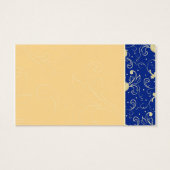 ブルー,金ゴールド,クリスチャン・クロス,ダマスクの結婚式の好意 (裏面)